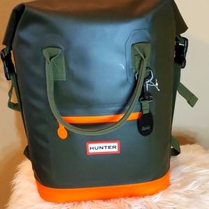 Hunter x Target backpack cooler olive/orange